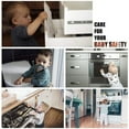 thumbnail image 4 of Refrigerator Door Lock Non-drilled Refrigerator Door Lock White Window Stopper with Keys Window Lock Drawer Lock Freezer Door Lock Fridge Lock Baby Kid Safety Cabinet Lock, 4 of 5