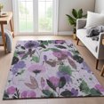 thumbnail image 6 of Addison Rugs Mayfield Premium Machine Washable Transitional Floral Lavender Rectangle Rug, 3' x 5', 6 of 6
