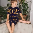 thumbnail image 4 of Balery 2025 Happy New Year 3 Conjunto de Pijama Infantil de Manga Corta con Estampado – Ropa de Dormir de Algodón Suave-4X-Large, 4 of 6