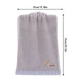 thumbnail image 2 of Embroidered Cotton Hand Towel | Absorbent Soft Fabric | Leaf Design with Letters | Skin-Friendly & Durable | Ideal for Bathroom & Home Use | 1 Piece, 2 of 6