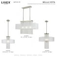 thumbnail image 4 of 41121-91 Livex Lighting Bella Vista - 1 Light Pendant in Contemporary Style - 20 Inches wide by 27.5 Inches high-Brushed Nickel Finish-White Shade, 4 of 8