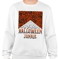 thumbnail image 2 of Halloween Junkie Bats Sweatshirt Unisex Medium White, 2 of 5