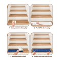 thumbnail image 5 of White Love Heart Stair Treads for Wooden Steps Indoor Runner Rug Carpet, Vintage Denim Background 15 Pieces Peel and Stick Staircase Step Treads Covers Washable Throw Door Mats, 30"x8", 5 of 6