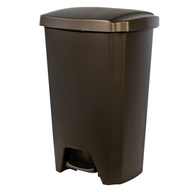 Hefty 12.1gallon StepOn Trash Can, Multiple Colors