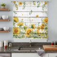thumbnail image 5 of Sunflower Sheer Curtains 54 Inches Long, Summer Eucalyptus Botanical Floral Retro Light Filering Curtains, Breathable Simi Curtain Privacy Drapes for Kitchen Bathroom Nursery Small Window Treatment, 5 of 9