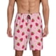 thumbnail image 1 of Balery Strawberries Pantalones cortos de pijama de punto de algodón para hombre con cinturilla y bolsillos-Small, 1 of 6