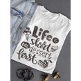 thumbnail image 3 of Eat Dessert Quote T-Shirt Women -Image by Shutterstock, Female Small, 3 of 4
