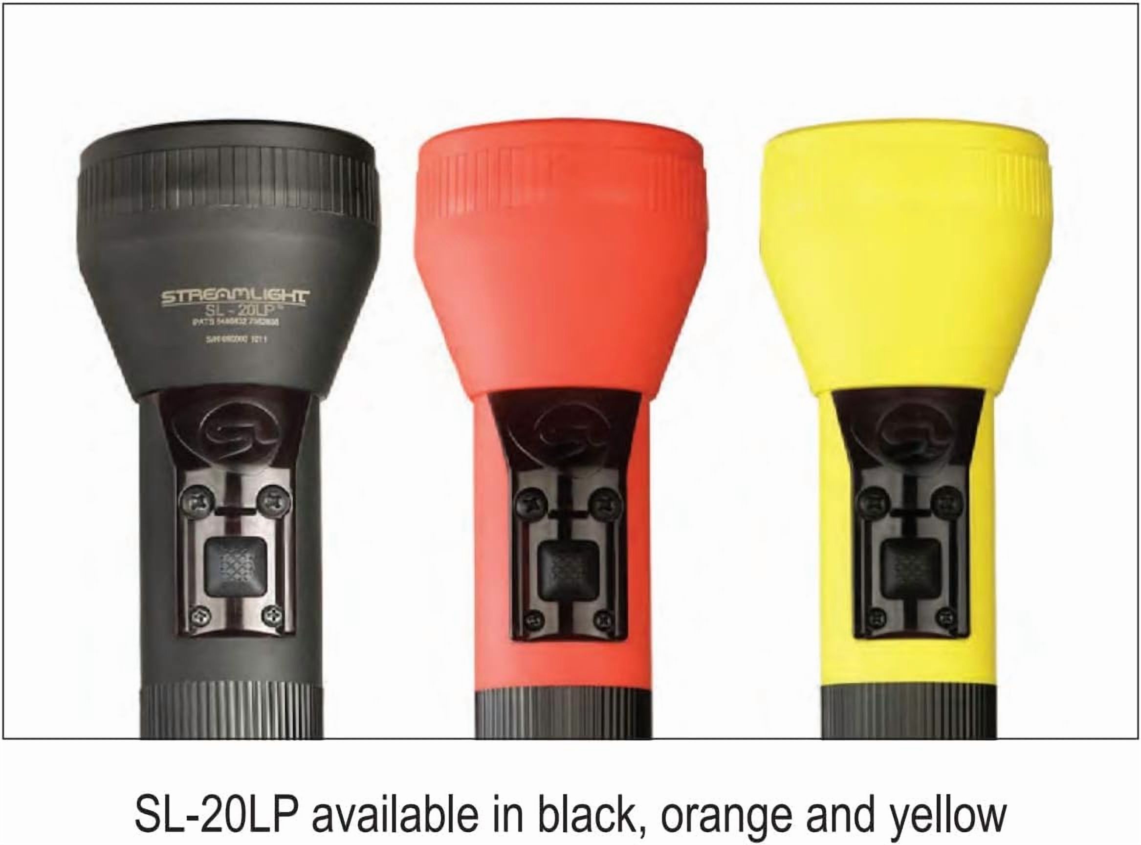 Streamlight 25313 SL-20LP 450-Lumens Full Size Rechargeable LED Flashlight with 120V/100V AC/12V DC Smart Charge, 2 Sleeves, Orange CA3