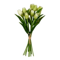 Vickerman 14" Artificial Green Tulip Bundle, 2 per pack