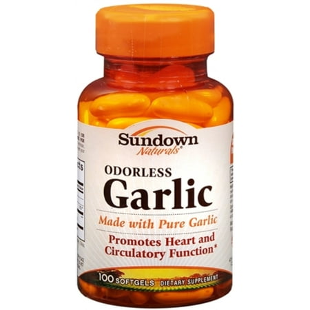 Sundown Naturals Odorless Garlic Softgels 100 Soft Gels (Pack of 2)