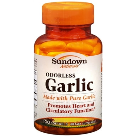 3 Pack - Sundown Naturals Odorless Garlic Softgels 100 Soft