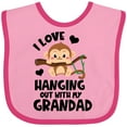 thumbnail image 3 of Inktastic Monkey I Love Hanging out with My Grandad Boys or Girls Baby Bib, 3 of 4
