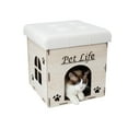 thumbnail image 5 of Pet Life ® 'Kitty Kallapse' Collapsible Folding Kitty Cat House Tree Bed Ottoman Bench Furniture, 5 of 5