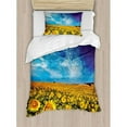 thumbnail image 3 of Ambesonne Floral Microfiber Woven Bedding Sets, Queen, 5-Pieces, 3 of 3