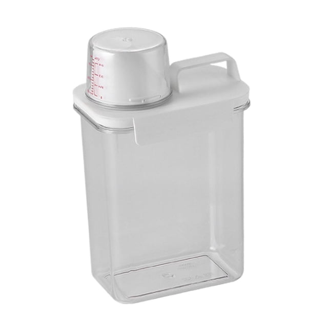 Luzkey Laundry Powder Container Powder Soap Container with Lid, Great Sturdy Canister Tins for Kitchen Countertop, Shelf, Great Gift 1800ml
