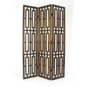 Wayborn Chinese Oakwood Bookmark Room Divider in Brown