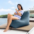 thumbnail image 2 of Jaxx 19498909 Ponce Nautical Edition Bean Bag Chair with Marine Vinyl for Boat, Yacht & Watersports - Bay Navy Blue, 2 of 4
