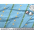 thumbnail image 3 of Soimoi Polyester Crepe Fabric Leaves & Celebration Flag Party Printed Craft Fabric by The Yard 52 Inch Wide, 3 of 3