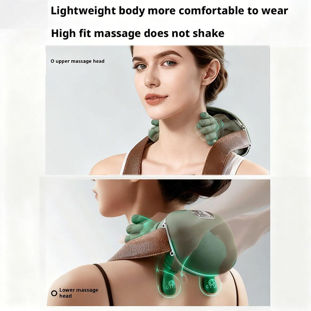 Neck Massager with Hands, Bionic Back and Shoulder Massager with Heat, Portable Electric Heated Shiatsu Massager with Simulated Hand Design for Neck