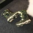 thumbnail image 4 of Boys Girls Snow Boots Toddler Outdoor Winter Warm Waterproof Anti-Slip Anti-Collision Calf Hight Slip Resistant Cold Weather Fur Lined Shoes Skiing Bootie (Toddler/Little Kid/Big Kid) Green camo 26, 4 of 7