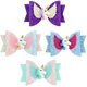 thumbnail image 1 of 4pcs Unicorn Hair Clip Bright Pink Half Wrap Cloth Clip, 1 of 4