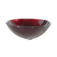 thumbnail image 2 of KRAUS Irruption Glass Vessel Sink in Red with Pop-Up Drain and Mounting Ring in Chrome, 2 of 6