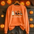 thumbnail image 4 of Spooky Goose Ghost Halloween Sweatshirts for Women 2025 Crewneck Funny Ghost Graphic Sweatshirt Pullover Tops, 4 of 6