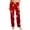 Red, variant on Women's Fashion Loose Casual Christmas Snowman Print Pants with Drawstring Elastic Waist, Comfortable Sleepwear and Loungewear Trousers for Home,Pink,S