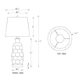 thumbnail image 7 of C Cattleya 23.5” Brown Glass Table Lamp with Textured Base and Linen Shade, 7 of 7