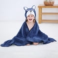 thumbnail image 2 of 47 x 27 inch Fits 0-10Y Baby Kids Cartoon Hooded Baby Towel - Soft Bath Towel with Animals Ears - Ultra Absorbent, Baby Bath Shower Gifts for Boy and Girl Beach, 2 of 7