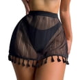 thumbnail image 2 of Conairie Women Swimsuit Cover Up Skirt Loose Mesh Sheer Beach Wraps Summer Short Coverups Vacation Outfits Black M, 2 of 6