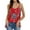Red, variant on Womens Summer Adjustable Spaghetti Strap Scoop Neck Tank Tops - Loose Fit Camisole Sleeveless Cami Top