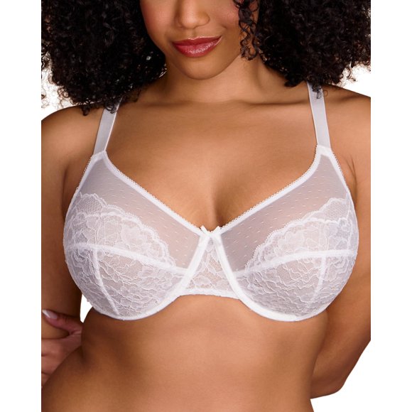 Sujetador Minizer HSIA con aros de cobertura total, talla grande, color blanco