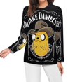 thumbnail image 3 of Adventure Time Women's Pajama Top 3D Digital Print Sleepwear Trendy Crewneck Pullovers Long Sleeve Shirts XS, 3 of 8