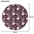 thumbnail image 6 of Pioneer Flower Floral Print Pattern Round Tablecloth 60"x60",Wrinkle Wipeable Table Cloth for Kitchen Dining Room Picnic Patio Party, 6 of 6