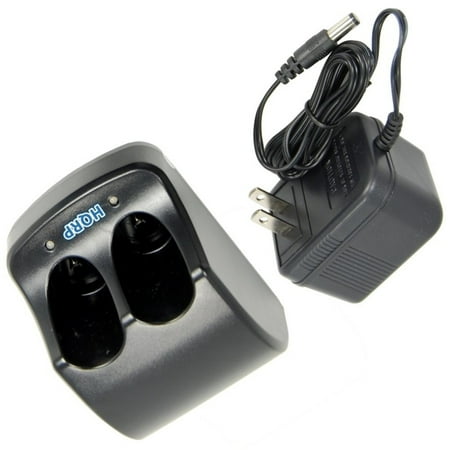 HQRP Dual Battery Charger for Black & Decker 3.6V Versapak VP760 Type 1, VP800 Type 1, VP810 Type 1, VP820K Type 1, VP820T Type 1, VP825K Type 1 Power Tools + HQRP Coaster