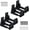 4 Pack, variant on ABCISI Barn Sliding Door Floor Guide, Adjustable Wall Mount Sliding Door Guide, RV Sliding Door Guide with Screws, Reduce the Friction and Collision, Black (4 Pack)