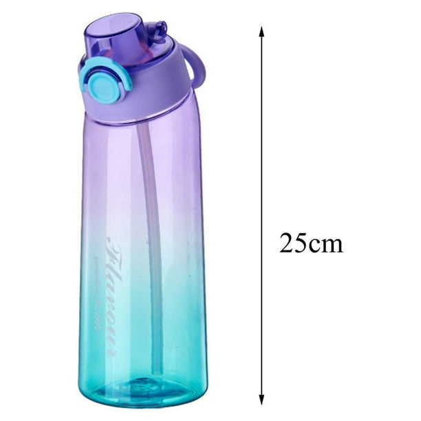 Juego de iniciacion de botellas de agua de aire de 900 ml botella de agua deportiva Alr sin BPA con pajita botellas de bebida con 7capsulas de sabor taza de agua perfumada