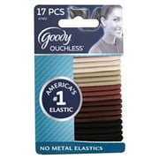 Goody Ouchless No Metal Elastics, Espresso, 4 mm, 17 Count