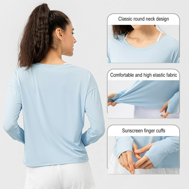 Women's UPF 50+ UV Shirts, Long Sleeve Workout Shirt