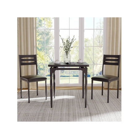 Studyset Dining Table Set For 2 3 Piece Dining Table And Chairs Set Of 2 Dining Table Set With Spiral Table Legs Space Saving Dinette For Small Spaces Kitchen Apartment