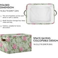 thumbnail image 2 of GZHJMY Flower Damascus Foldable Canvas Storage Bin, Sturdy Fabric Storage Basket with Handles, Storage Cube Box for Organizing Shelf Nursery Toy Closet 2PCS#153, 2 of 7