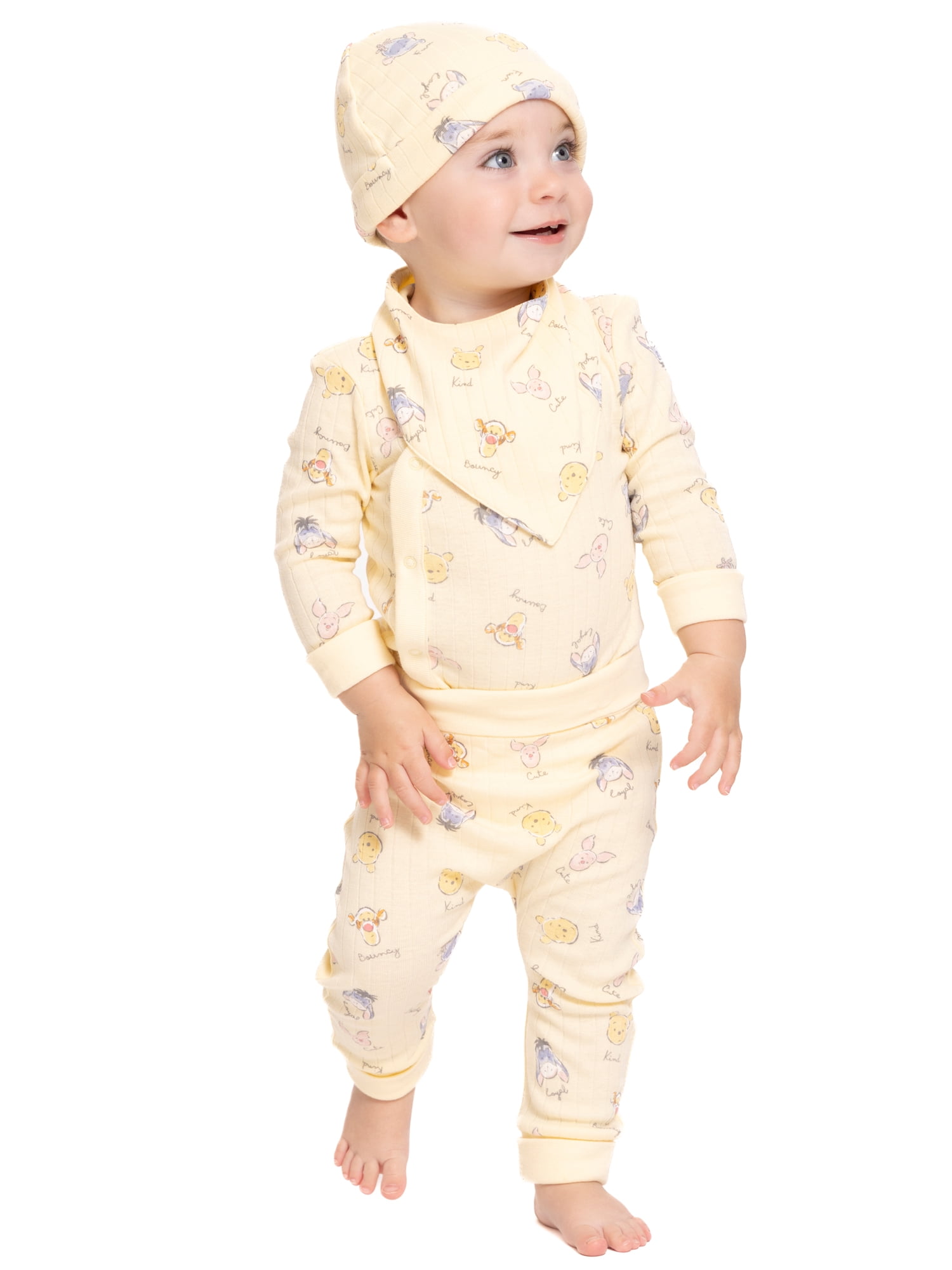 Disney Baby Wishes and Dreams Character Baby Allover Print Take Me Home Set, 4-Piece, Sizes Preemie-6/9 Months