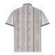 thumbnail image 4 of Blusa y camisa de manga corta con cuello vuelto para hombre, informal, de color liso, a rayas, con botones y estampado, blusa para hombre, 4 of 4