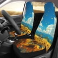 thumbnail image 2 of Sikiie Field Bicycle Young Sunflower Car Seat Protector 2 Pack Car Seat Cushion Mat, Car Seat Covers for SUV, Truck, Van, 2 of 7