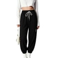 thumbnail image 4 of UJNDER Girls Casual Jogger Loose Fit Elastic Waistband Tapered Leg Soft Blend Streetwear Girls Pants,Black,8-9 Years, 4 of 5