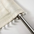 thumbnail image 7 of DriftAway Pom Pom Linen Textured Solid Semi Sheer Airy Energy Efficient Privacy Elegant Window Curtain Rod Pocket 2 Panels, 52" x 84", Beige, 7 of 7