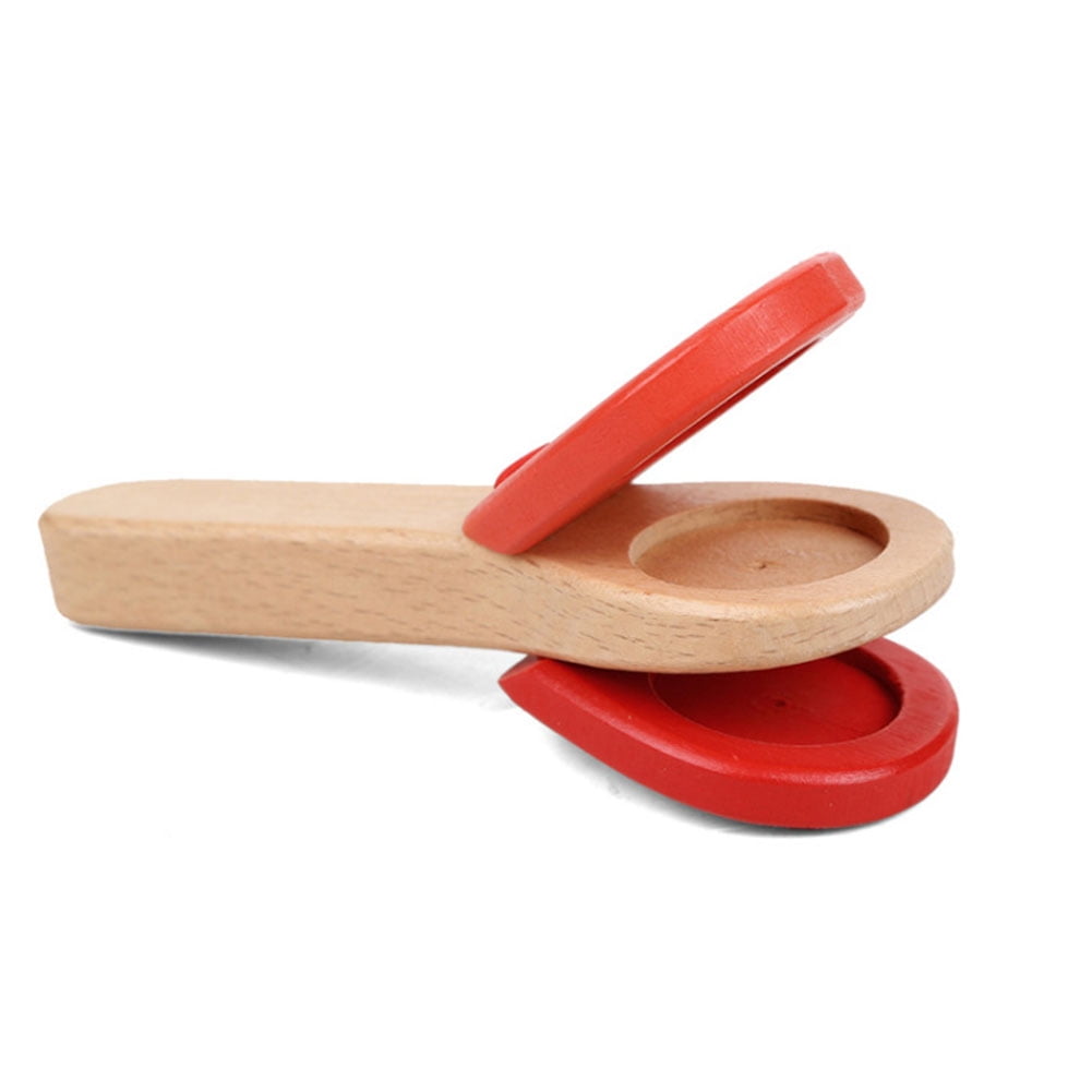 Baby Wooden Clapper Percussion Infant Handle Clapping Random