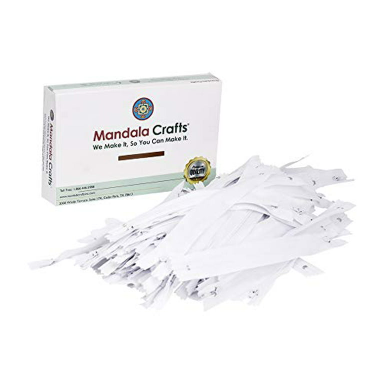  Mandala Crafts #5 Plastic Zipper - 5 PCs White 28