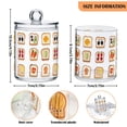 thumbnail image 5 of Yayeee 4 Pack Qtip Holder Bathroom Cotton Swab Canister with Lid Clear Dispenser Set, Various Toasts, 5 of 6